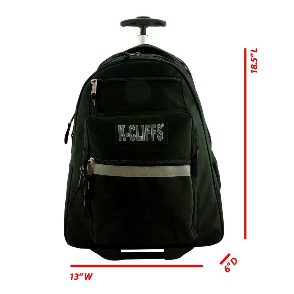 Rolling Backpack School Backpacks with Wheels & Multiple Pockets